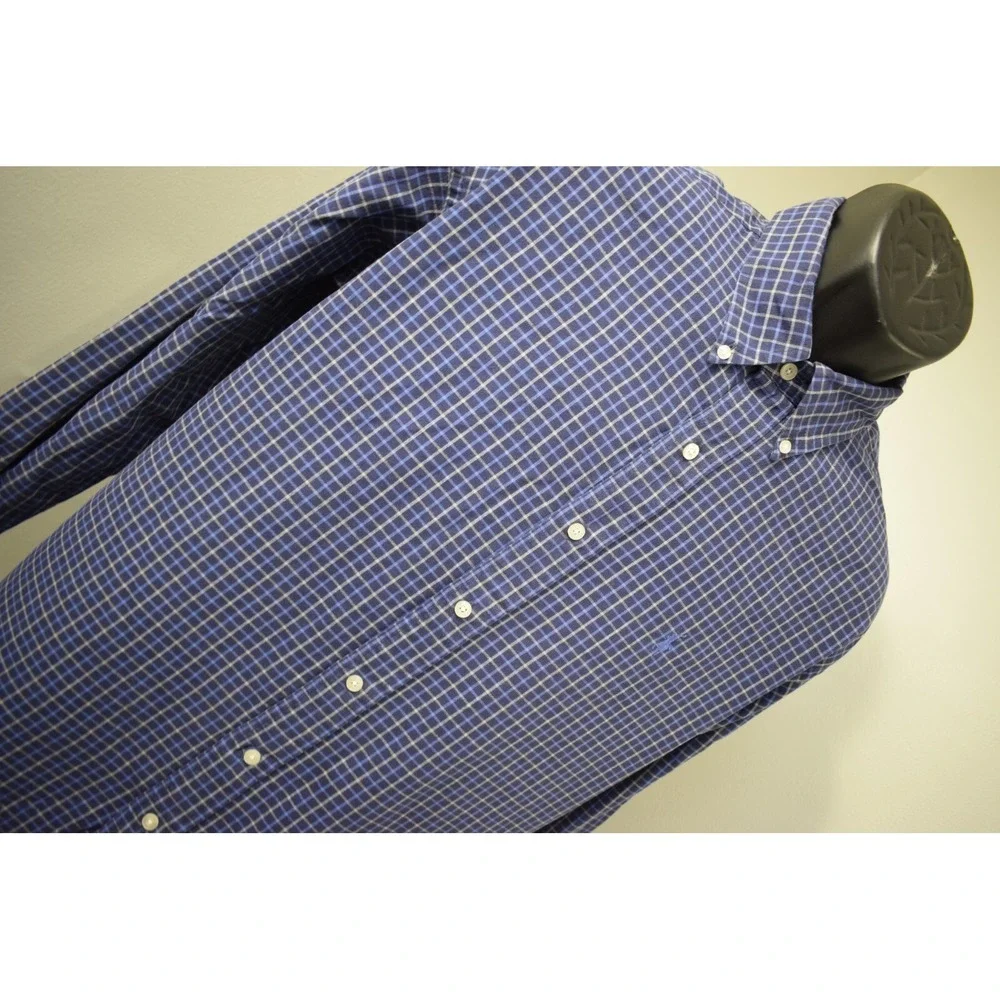 Polo Ralph Lauren Golf Dress Shirt Plaid Tilden Long Sleeve Button Up Mens Large